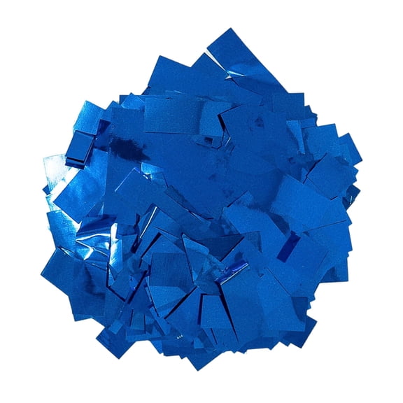 Ultimate Confetti, Rectangular Blue Mylar Shiny Foil Metallic Confetti for Cannon and Launcher use - Gender Reveal Confetti for Wedding, Parties, Mother’s Day and Live Events - 1 lb, 16 oz
