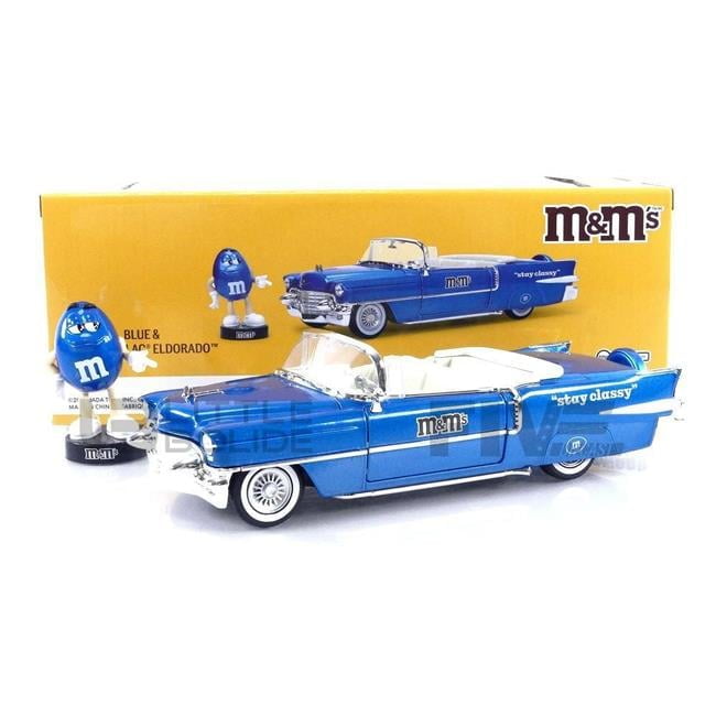 JD HR 1/24 M&M's 1956 キャデラック with BLUE 1956 Cadillac with Blue M&M's Figure 1:24 Scale Diecast
