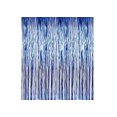 thumbnail image 1 of Blue Metallic Foil Party Tassel Curtain Fringe Wall Decoration Hanging 3'x 8', 1 of 2