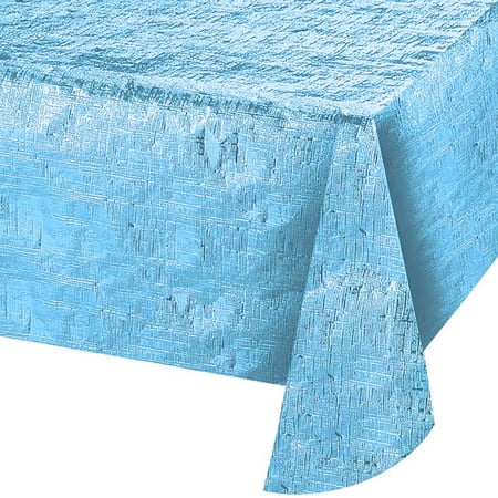 Blue Metallic Tablecloth 54" x 84" by Way to Celebrate