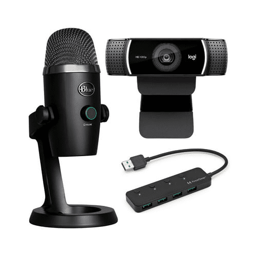 C922 Microphone Quality Blue Mic Yeti Nano Mic (Black) With