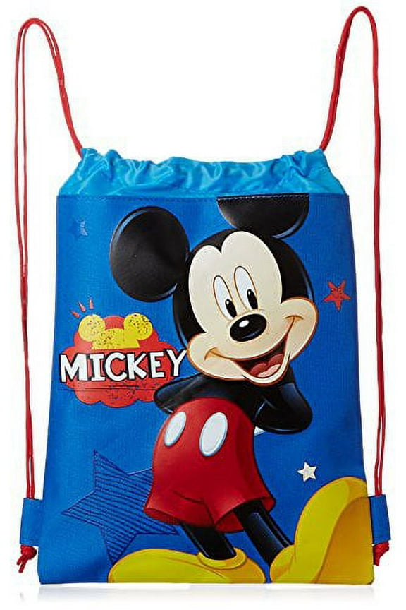 Blue Mickey Mouse Drawstring Backpack - Large Drawsting Bag