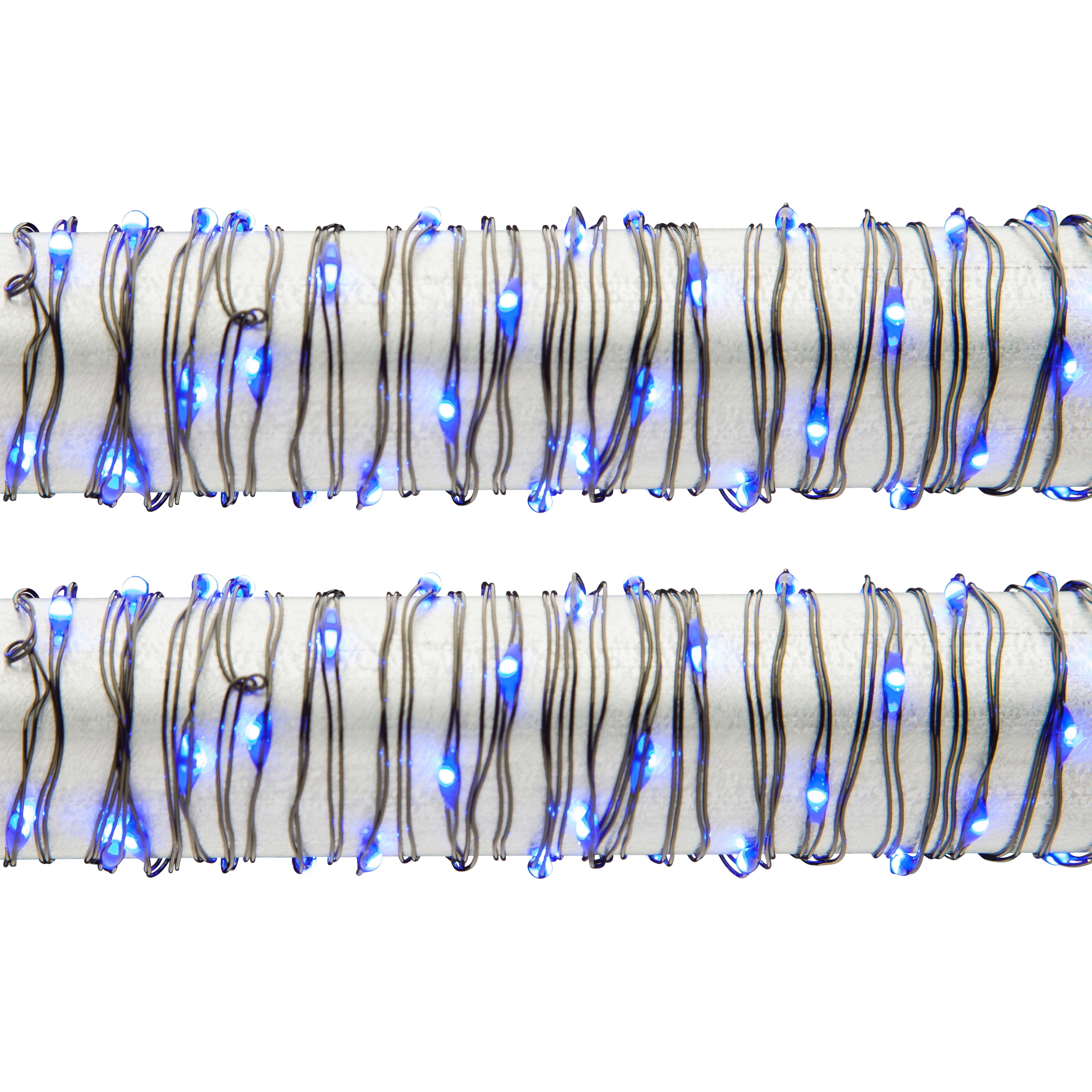 Blue Micro LED Light String on Black Wire (Set of 2)