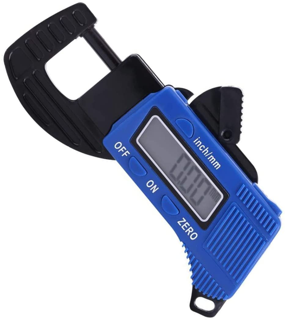 Blue Micrometer Digital Thickness Gauge Electronic Portable Tool Measurement