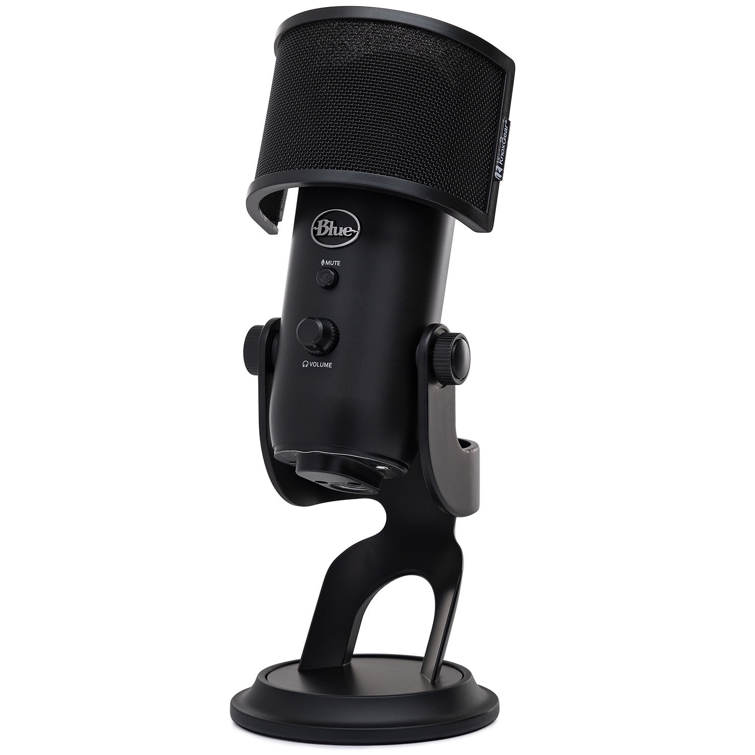 Blue Microphones Blackout Yeti with Knox Gear Pop Filter Blue Microphones Blackout Yeti with Knox Gear Pop Filter
