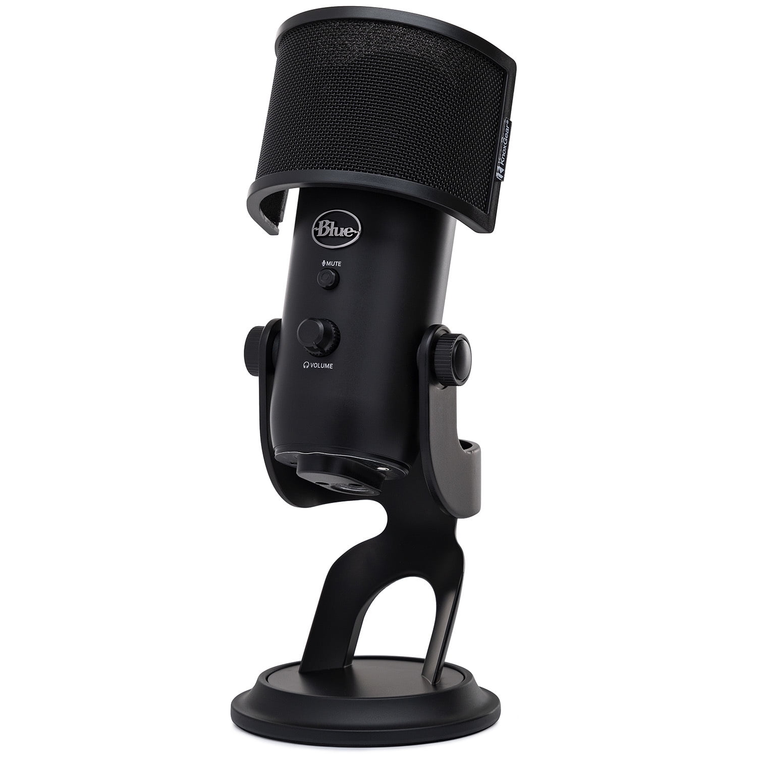 Blue Microphones Yeti (Blackout) Professional Multi-Pattern USB Microphone  Bundle with Pop Filter (2 Items)