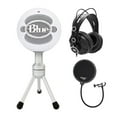 thumbnail image 1 of Blue Microphones Snowball Ice Mic w/ Knox Pop Filter & JVC Headphones, 1 of 12