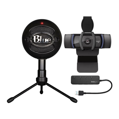 Blue Microphones Snowball Ice USB Microphone (Black) Bundle