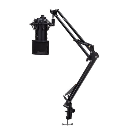 Blue Microphones Yeti (Blackout) Multi-Pattern USB Mic with Boom Arm Stand and Accessory Bundle