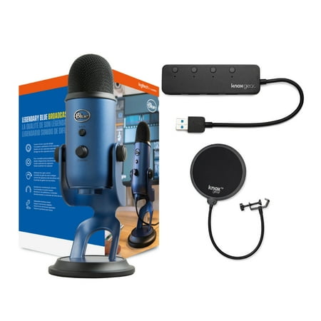 Blue Microphones Yeti USB Microphone (Midnight Blue) Bundle