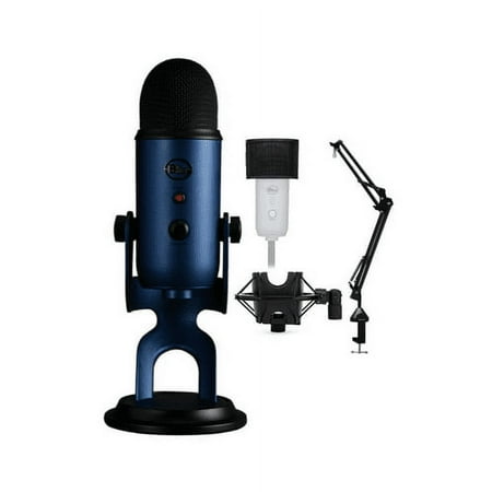 Blue Microphones Yeti USB Microphone (Midnight Blue) Bundle