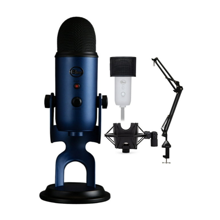 Blue Microphones Yeti USB Microphone (Midnight Blue) Bundle 