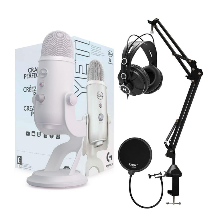 Logitech Aurora Yeti Wired Microphone in White Mist