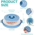 thumbnail image 1 of Blue Microwave Splatter Cover & Bottom Pad,2026 New Microwave Splatter Cover & Bottom Mat - 10.5 Inch Foldable Ventilated Cover, Heat-resistant Thickened Design, Made of Durable Plastic and Silicone, 1 of 17