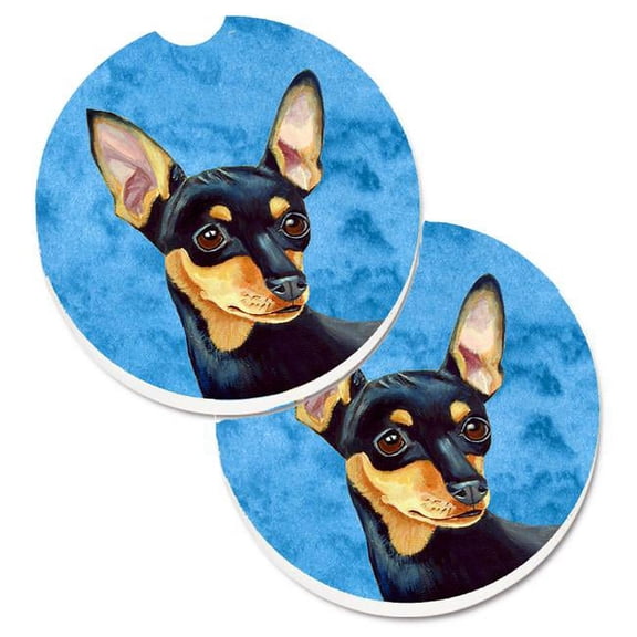 Blue Min Pin Set of 2 Cup Holder Car Coaster