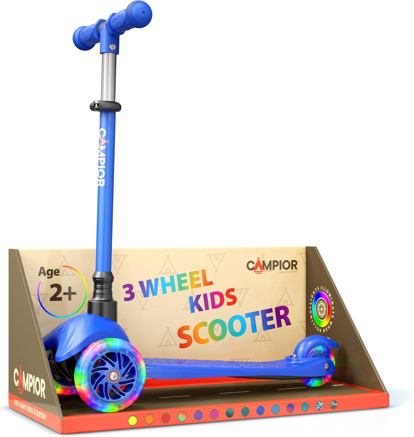 Campior, Blue Mini 3 Wheel Scooter, Ages 2+ - Walmart.com