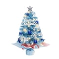 thumbnail image 1 of Blue Mini Christmas Tree 17 Inch Artificial Tabletop Christmas Tree with Christmas Ornaments LED Berry Desktop Xmas Trees for Indoor Outdoor Holiday Home Chrismtas Supplies, 1 of 6