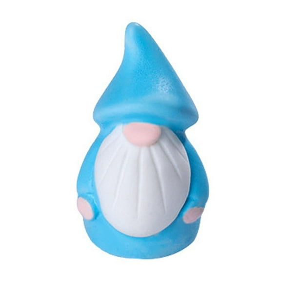 Blue Mini Gnome Figurines Diy Crafts Decor With Resin Material, Hand-Painted Detail And Whimsical Design For Garden, Terrarium And Home Decor 1.5X1.2X2.0In 0.05Lb