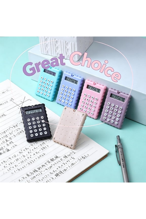 Blue Mini Keychain Calculator, 8-Digit LCD Display Portable Pocket Calculator with Keyring, Battery-Powered Compact Basic Calculator for Daily Office & Financial Use