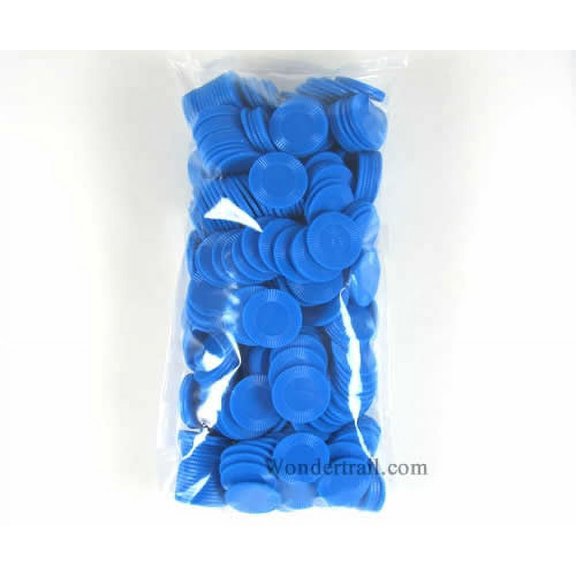 Blue Mini Poker Chips Plastic 7/8in Bulk Approx. 500 Koplow Games