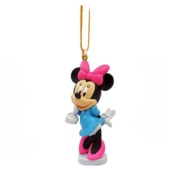 Blue Minnie Mouse 3” PVC Ornament Figurine Figure Disney Mickey Charm Collect