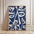 thumbnail image 1 of Blue Modern Art Cobalt Blue Shapes Minimalist Contemporary Wall Art Print, Unframed Canvas 12x16in, 1 of 4