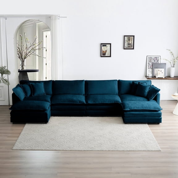 Blue Modular Couch - Moveable and Reversible - Home Relax Space - Body - supported Comfort