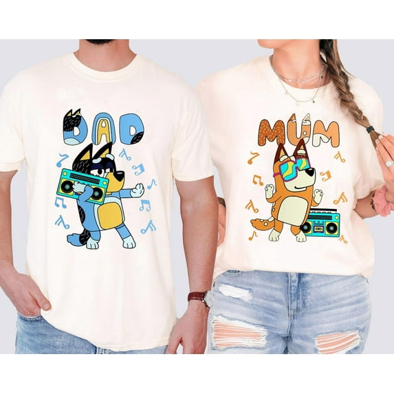 Blue Mom Dad Shirt Family Matching Shirt, Blue Dog Mum Shirt, Blue Dog ...