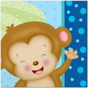 Blue Monkey Baby Shower Napkins, 16ct