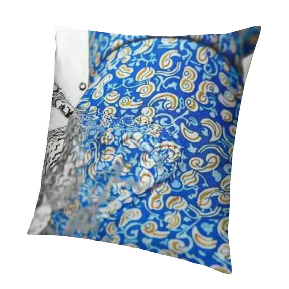 Blue Monkey Rectangular Throw Pillow Cover Preppy Aesthetic Decor Pillow Case Animal Print Funky Lumbar Cushion Case for Home Dorm College Decor Living Room Sofa Couch Bedroom Car