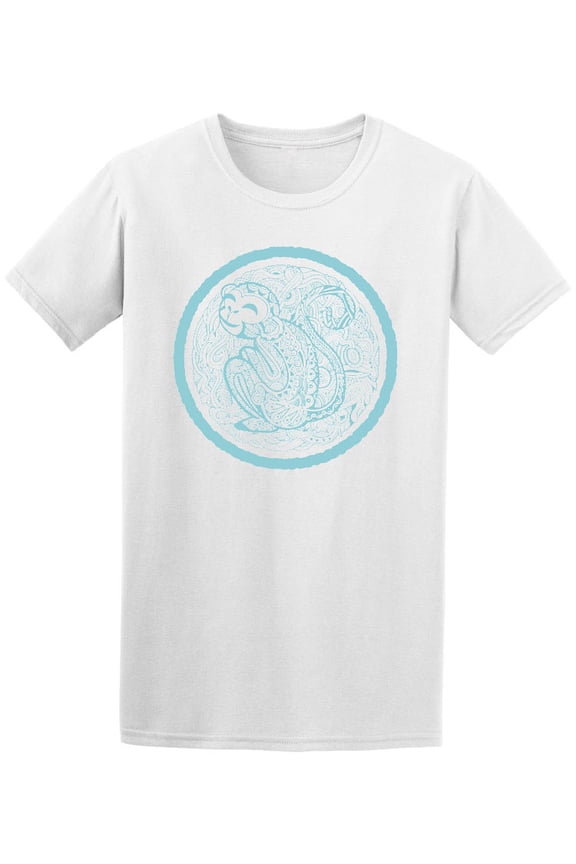 Blue Monkey Sitting Tee Men's -Image by Shutterstock