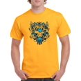 thumbnail image 1 of Blue Monster Street Design Men Gold T-Shirt, Male Medium, 1 of 4