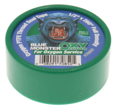 O2 Clean Tape Blue Monster for Oxygen 1/2