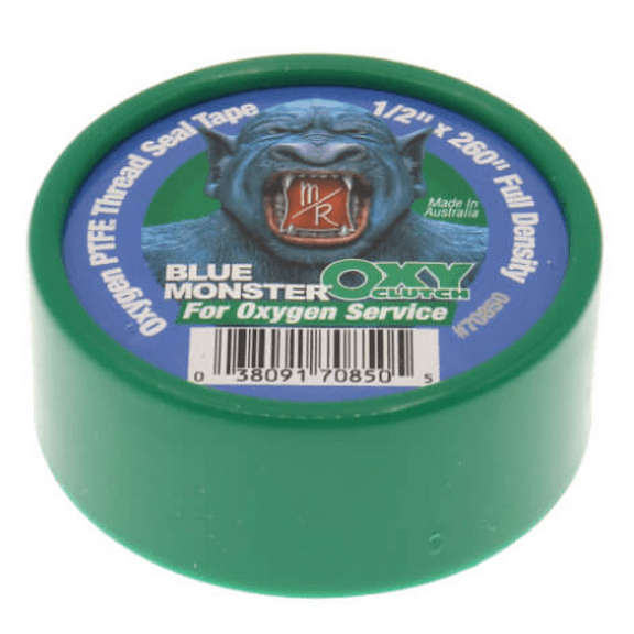 Blue Monster for Oxygen 1/2" x 260" Green PTFE Thread Seal Tape for Oxygen Service Oxy Clutch Full Density