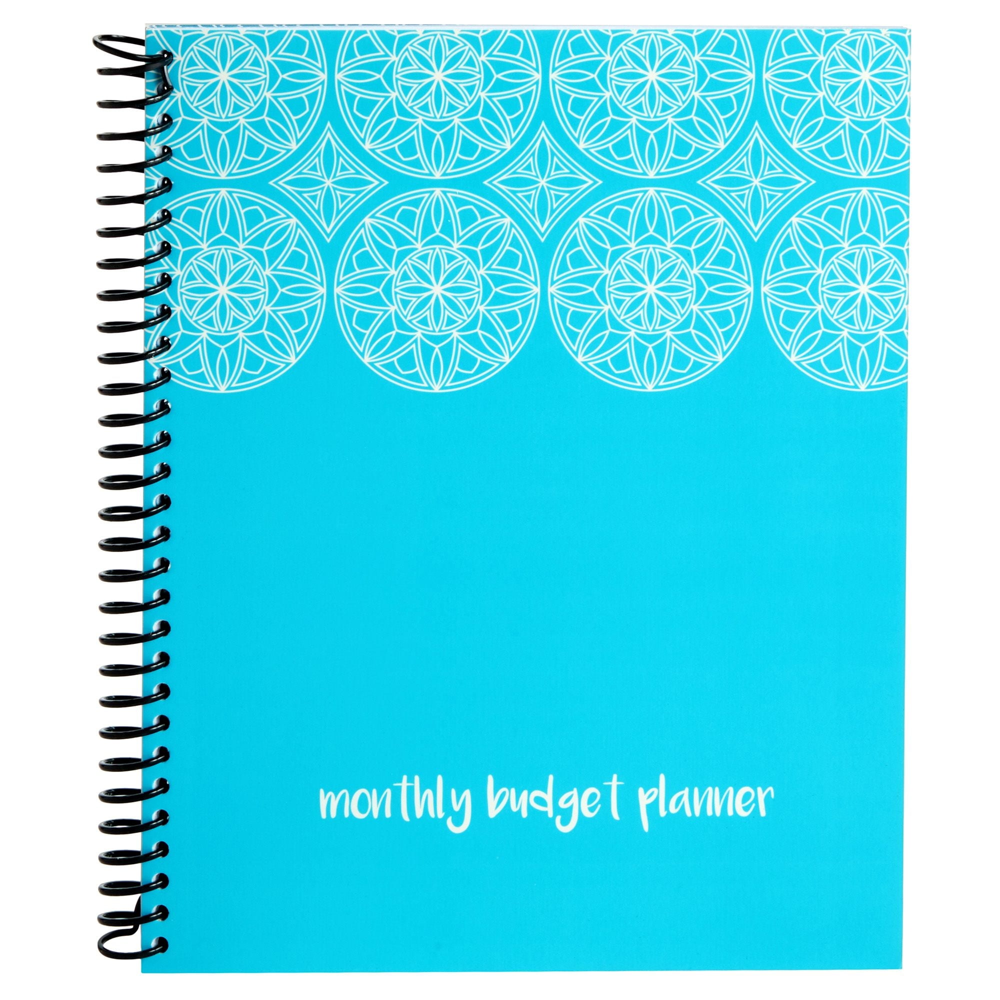 Blue Monthly Budget Planner, Bill Organizer with 24 Pockets for