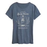 Blue Moon - Artfully Crafted - Womens Short Sleeve Graphic T-Shirt