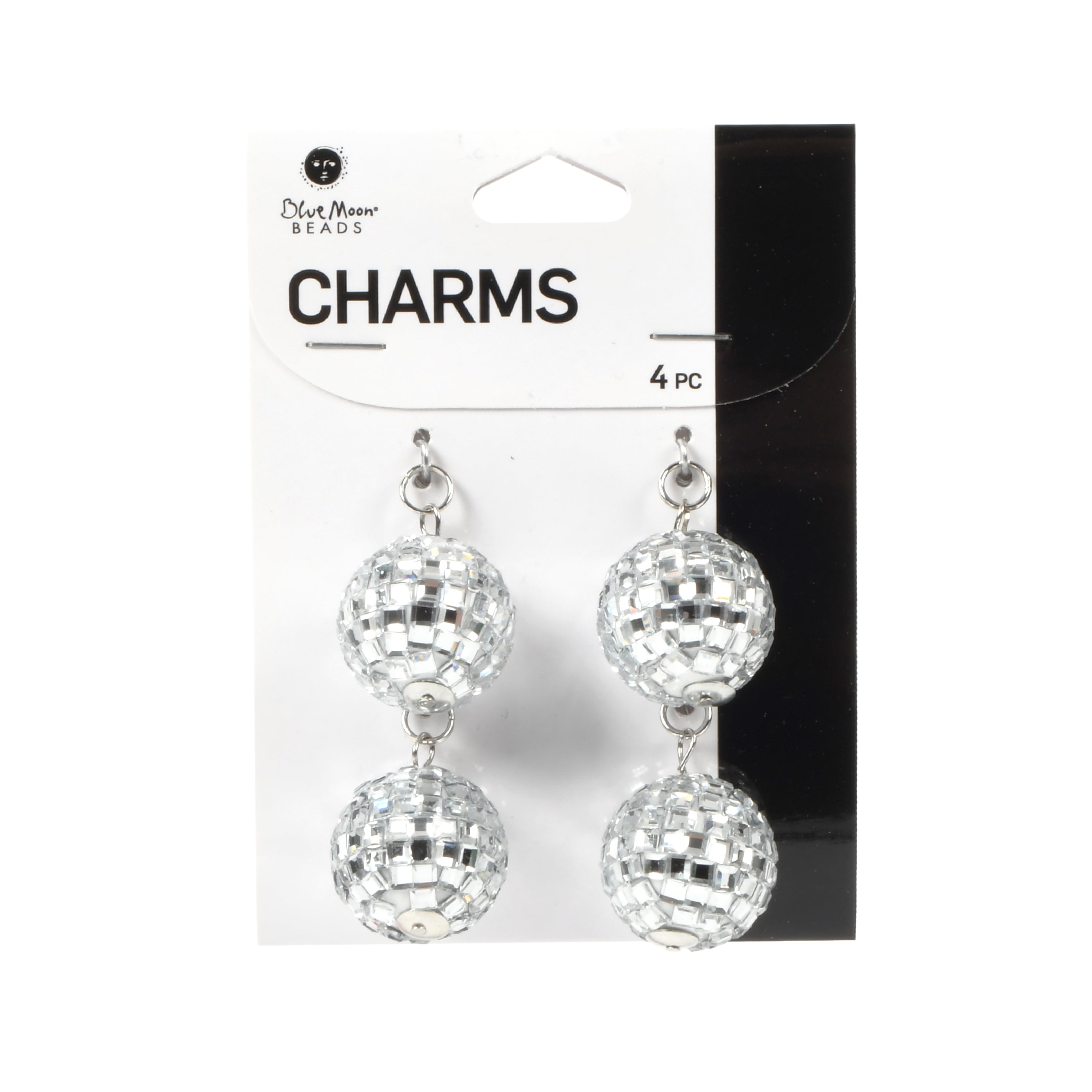 Blue Moon Beads Acrylic Disco Charms for DIY Jewelry Making 4-Piece