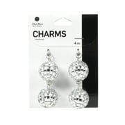 Blue Moon Beads Acrylic Disco Charms-Unisex-Teen to Adult, 4 Pieces