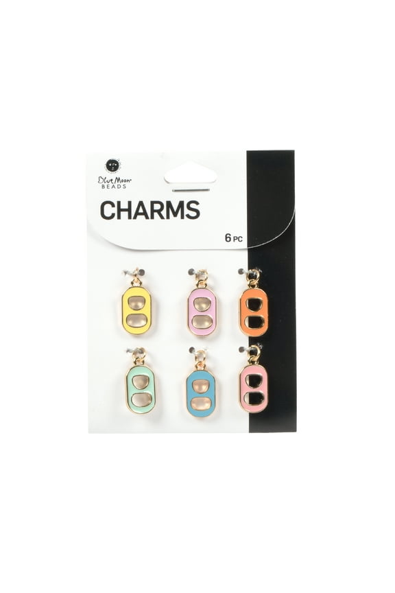 4 Piece Pop Tab Alloy Pastel Color Charms-Unisex-Teen to Adult