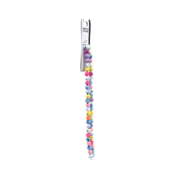 Blue Moon Beads Multi-Color Pastel Acrylic Bead Strand, 15 inches, 2 Pack