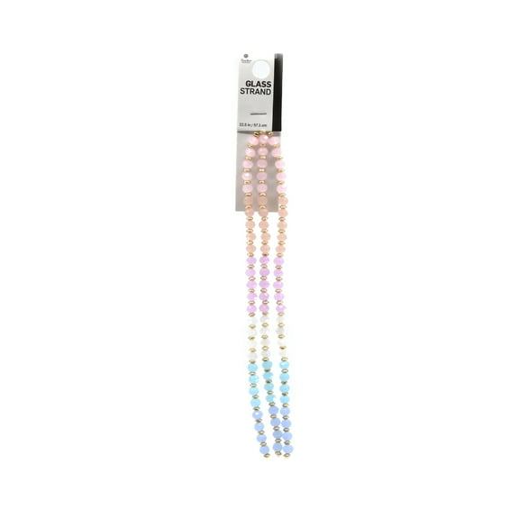 Blue Moon Beads Ombre Pastel Glass Bead Strand, 22.5 inches, 3 Pieces