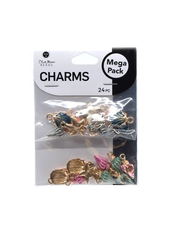 Sea Gold Charms Mega Set for DIY Jewelry Making 24-Piece