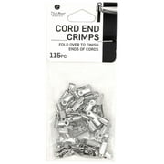 Blue Moon Beads Silver Metal Cord End Crimps for DIY Jewelry Making, 115 Pieces-Unisex, Adult