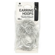 Blue Moon Beads Silver Metal Hoop Earrings for DIY Jewelry Making, 38 Piece-Unisex, Adult