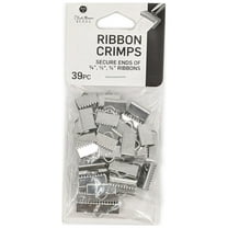 Blue Moon Beads Silver Ribbon Crimp Findings for DIY Jewelry Making, 39 Piece-Unisex, Adult