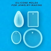 Blue Moon Beads UV Resin Silicone Pendant Craft Mold Set,Unisex-Teen to Adult, 4 Piece