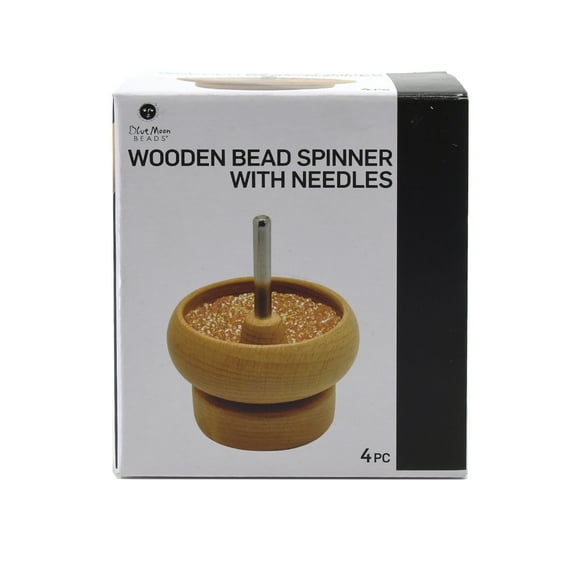 Blue Moon Beads Wood Bead Spinner with Needles Beading & Jewelry Making Supplies Teen to Adult, 4 Pieces