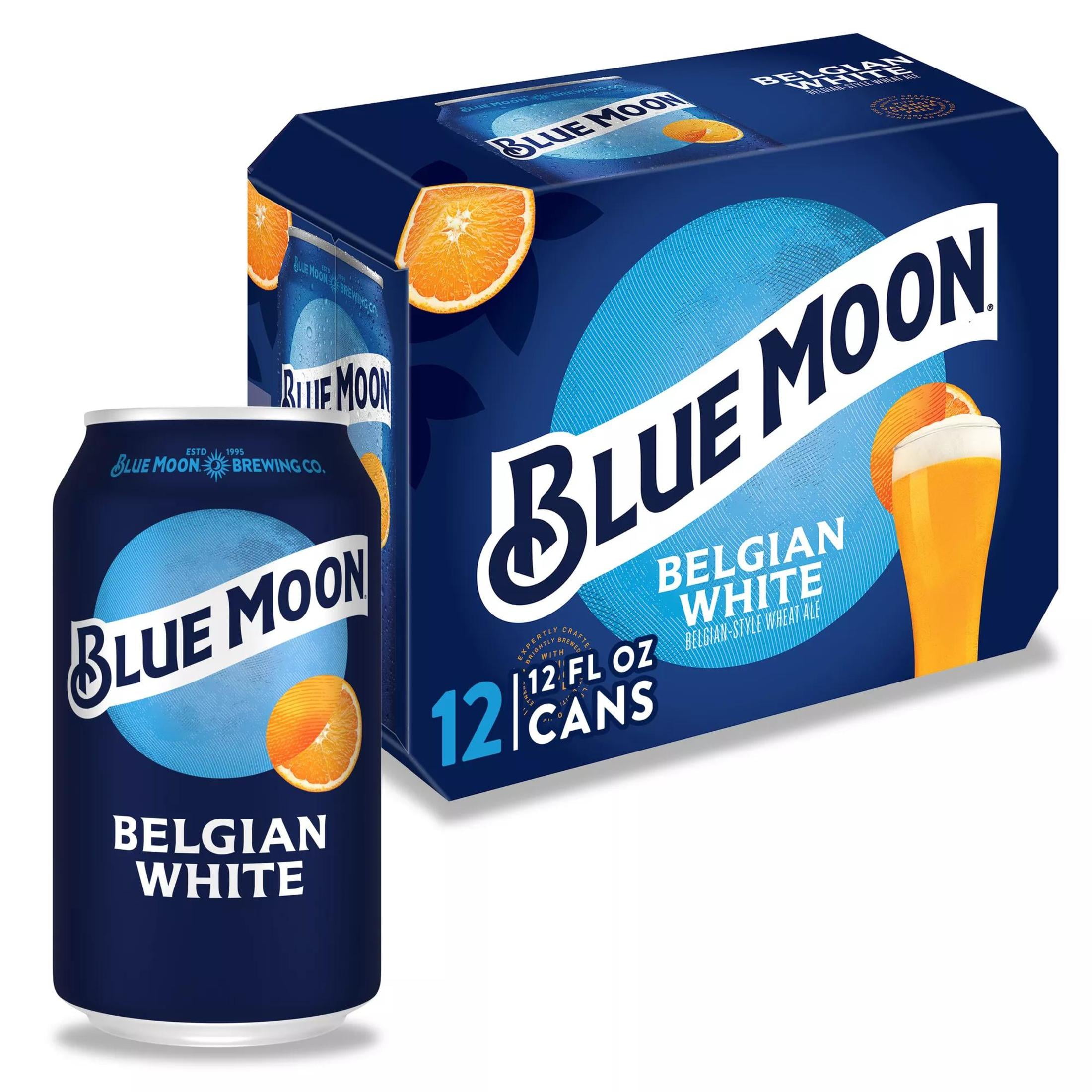 Blue Moon Belgian White Craft Beer, 12 Pack, 12 fl oz Aluminum