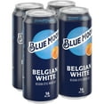 thumbnail image 1 of Blue Moon Belgian White Craft  Beer, 4 Pack, 16 fl oz Aluminum Cans, 5.4% ABV, 1 of 6