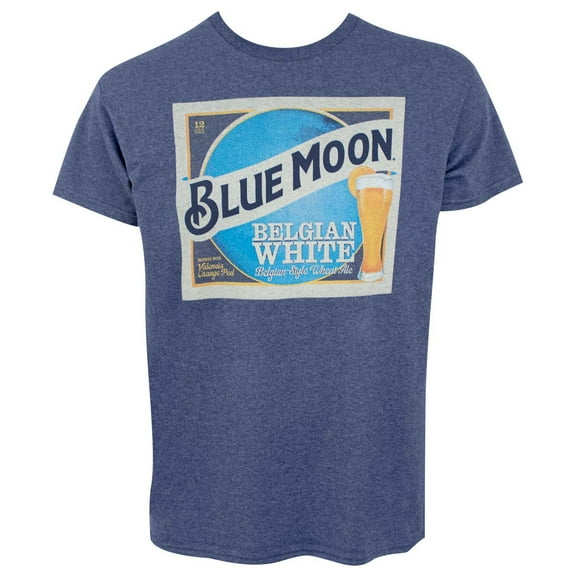 Blue Moon Blue Moon Belgian White Label Mens Blue T-Shirt - 2XL